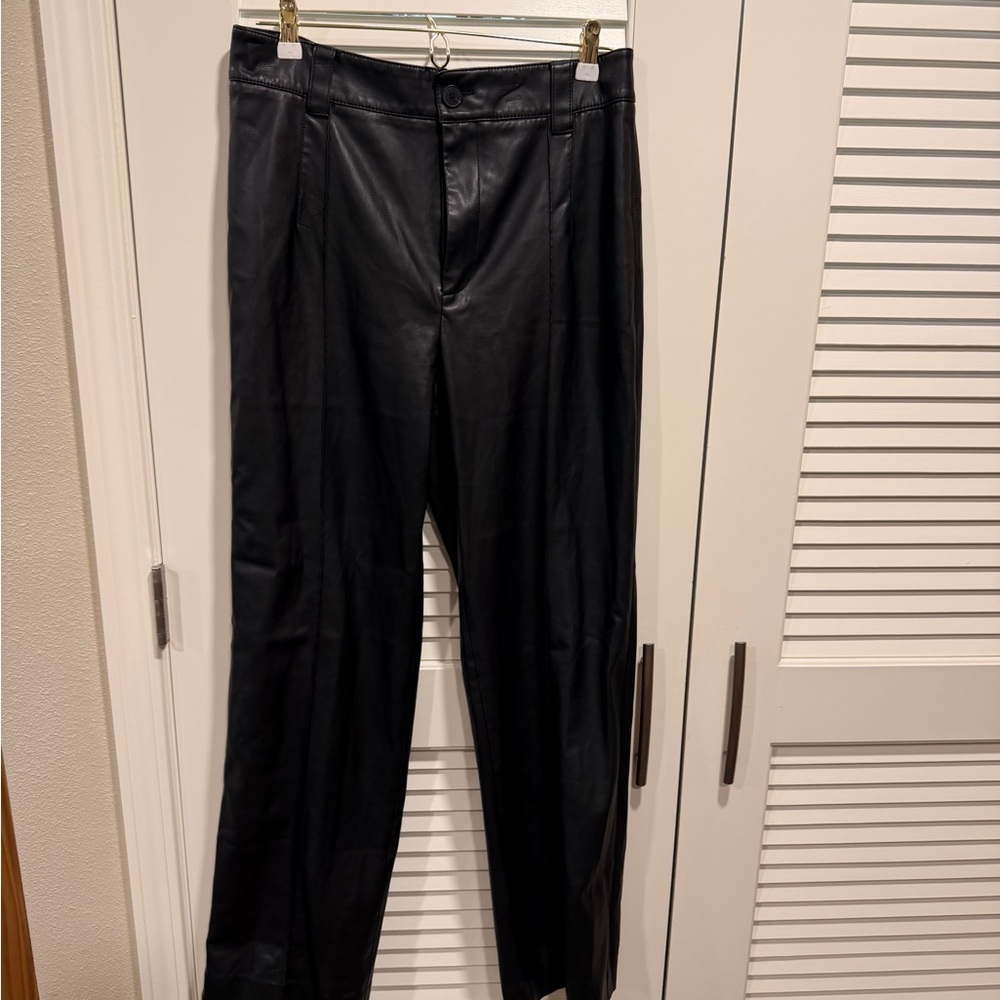 Zara Black Leather Trousers
